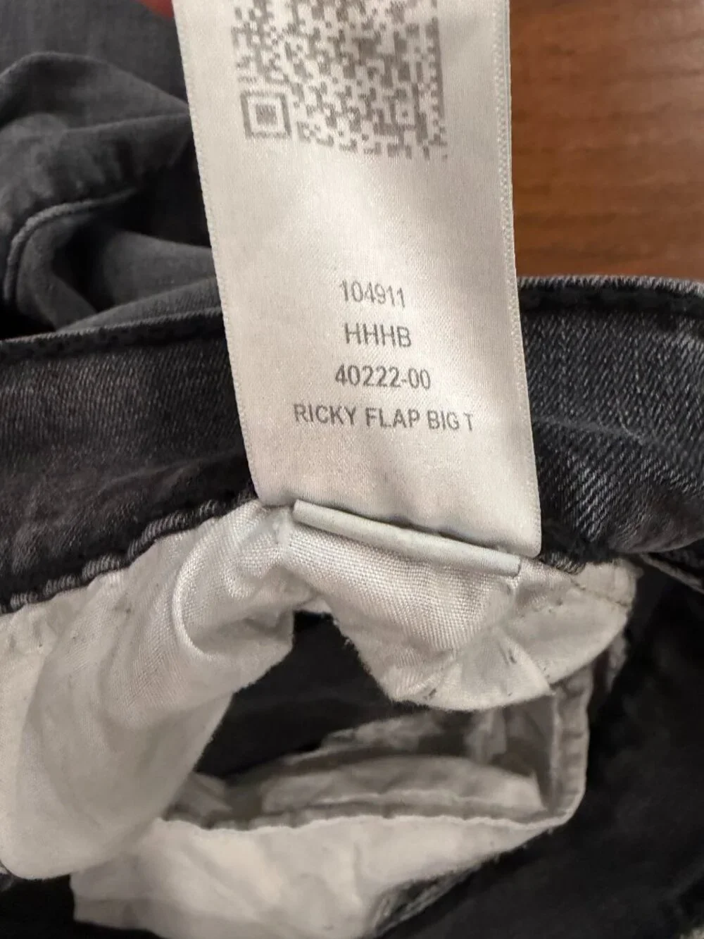 True Religion 33x32 Rocky Relaxed Straight Flap Big T Jeans Grey Distressed